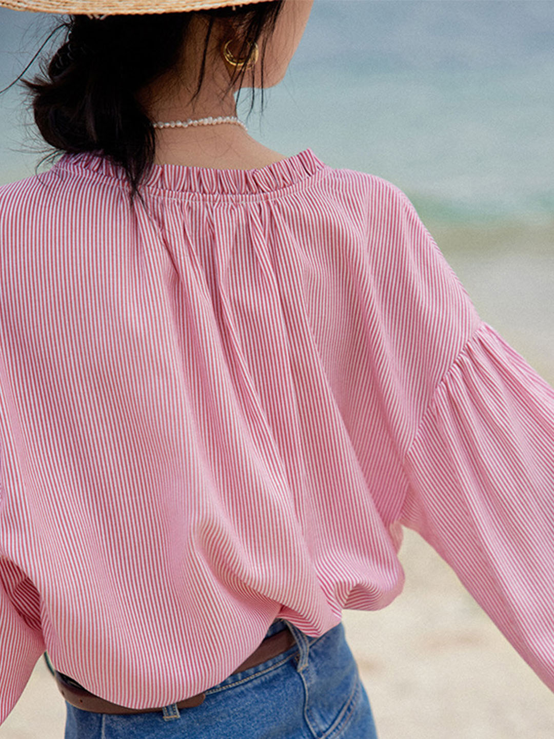 ELEANOR | Classic Crew Neck Striped Top-5