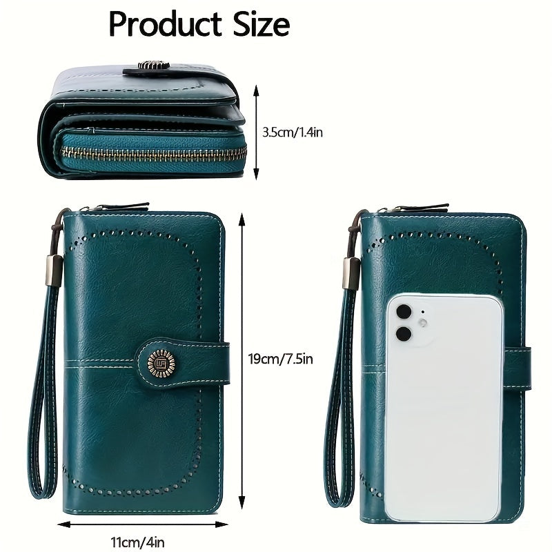 Skyla | Retro RFID Travel Wallet | Large Capacity 6