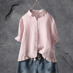 ANN | Stylish Loose-Fit Button-Down Shirt-3