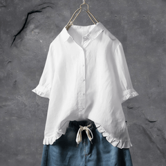 ANN | Stylish Loose-Fit Button-Down Shirt-2