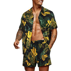 Men’s Two-Piece Set - Short-Sleeve Button-Up Shirt & Matching Shorts - Relaxed Fit-4