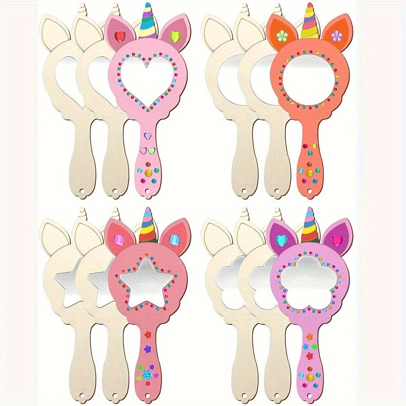 WhimsyReflections - DIY Unicorn Mirror with Hand-Painted Design-1