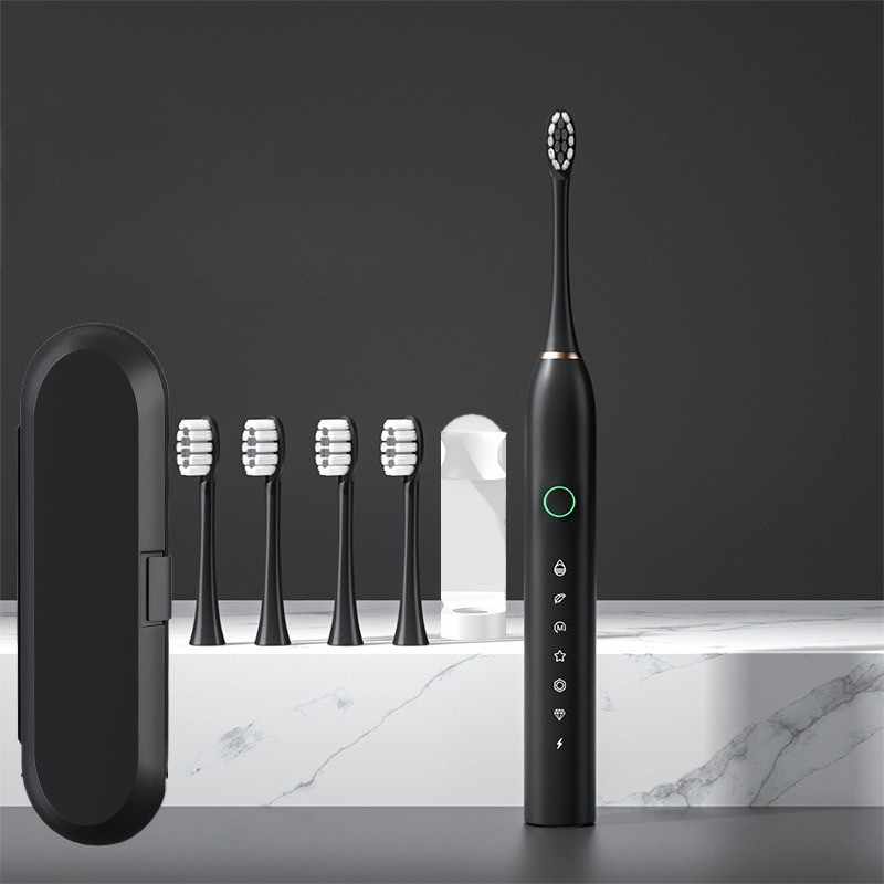 Variant image for B-1 Black with 4 brush heads + travel case + stand
