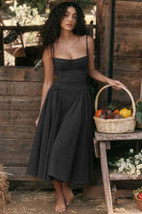 TULUM | Stylish Sleeveless Midi Dress with Figure-Flattering Corset Design-4