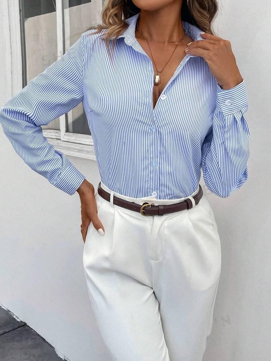 Kendra | Versatile Classic Striped Blouse-4