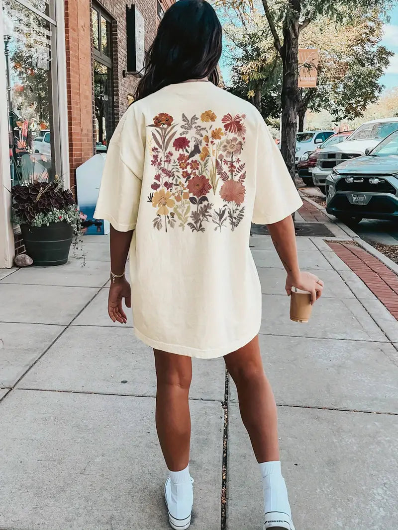 DAISY | Round Neckline T-shirt Dress-3