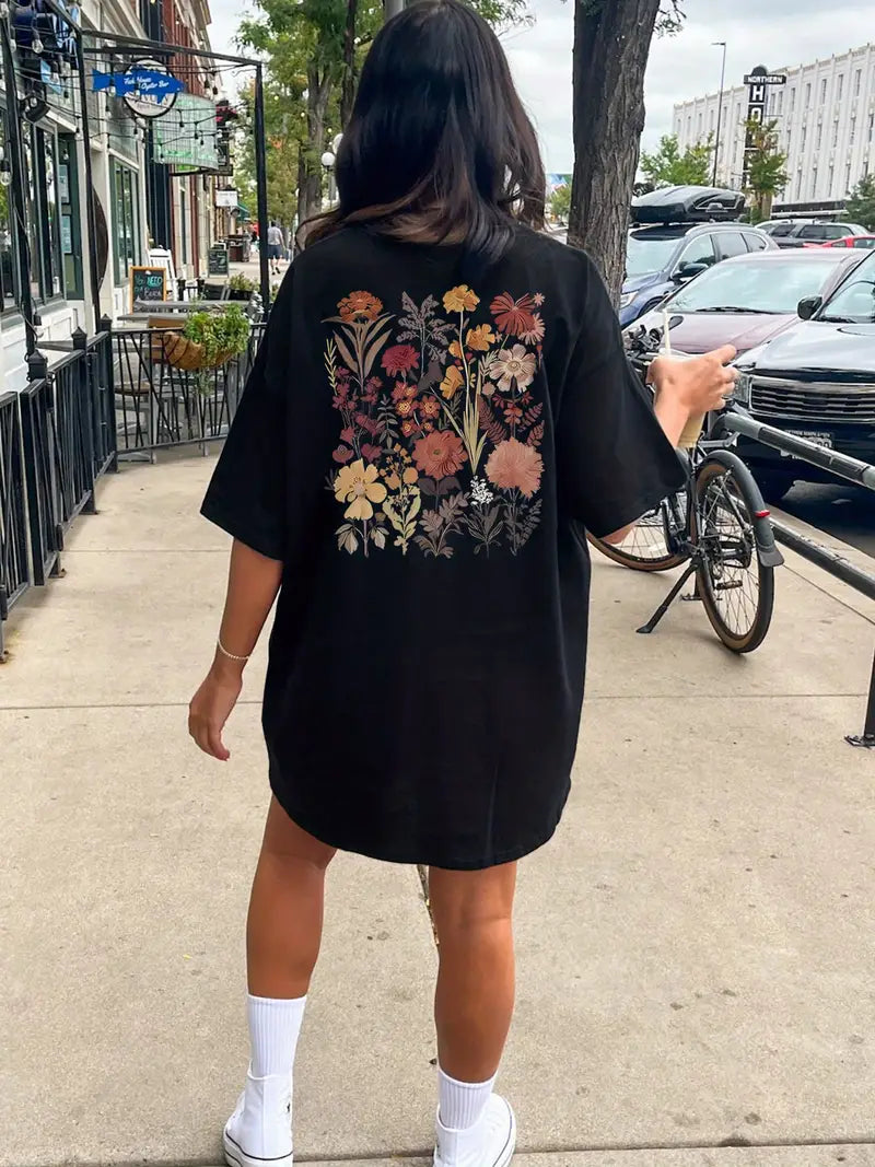DAISY | Round Neckline T-shirt Dress-4