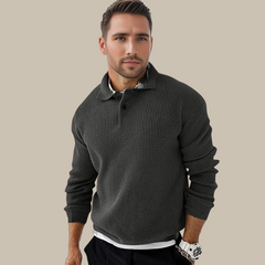 OSLO | Casual Chic Mens Polo Shirt Long Sleevs-1