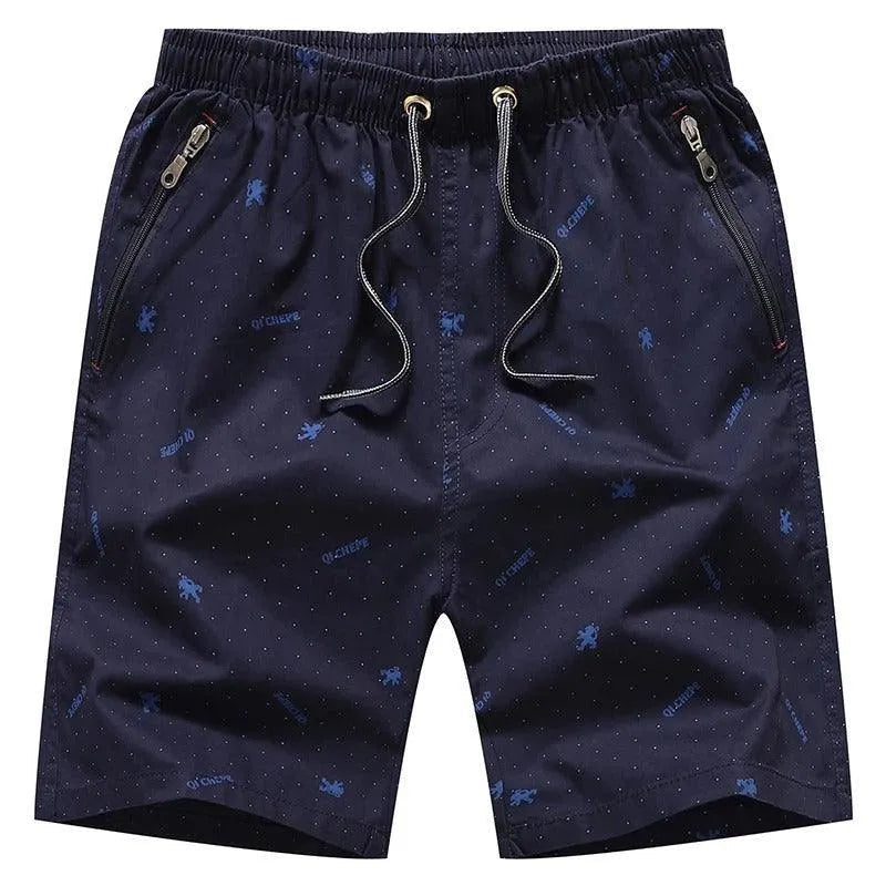 Men’s Casual Shorts - Breathable Cotton Blend - Relaxed Fit - Knee-Length - Zipper Pocket-4