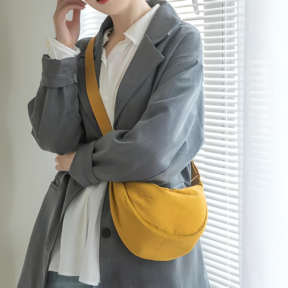 Chic Violet Dumpling Crossbody Bag for Women 3