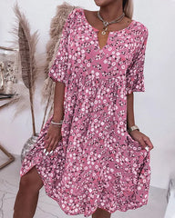 DAISY | Midi dress with floral pattern-2
