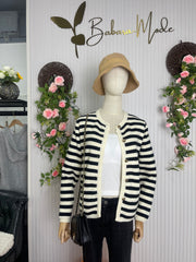 MYLAH | Elegant Striped Cardigan-3