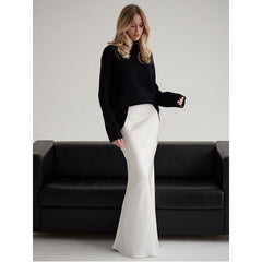Professional Satin Fishtail Evening Skirt