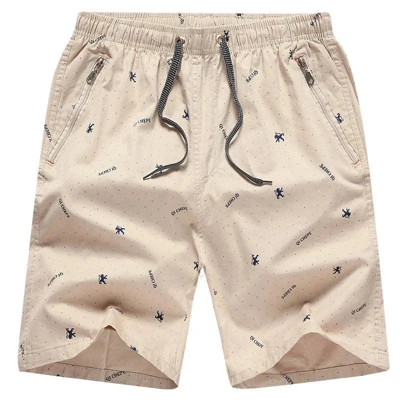 Men’s Casual Shorts - Breathable Cotton Blend - Relaxed Fit - Knee-Length - Zipper Pocket-3