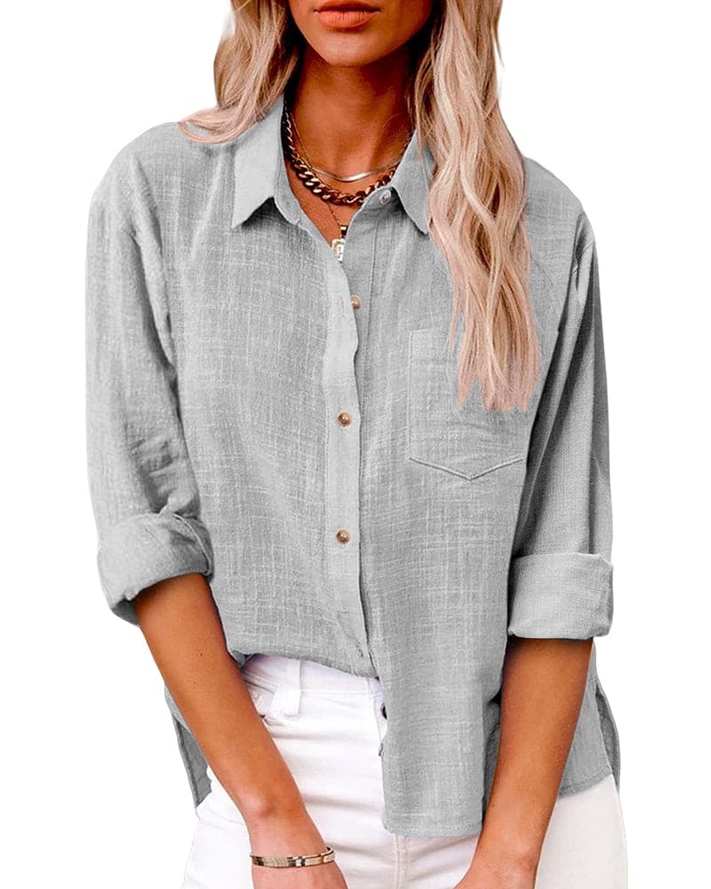 ELLIE | Functional Long Sleeve Blouse-6