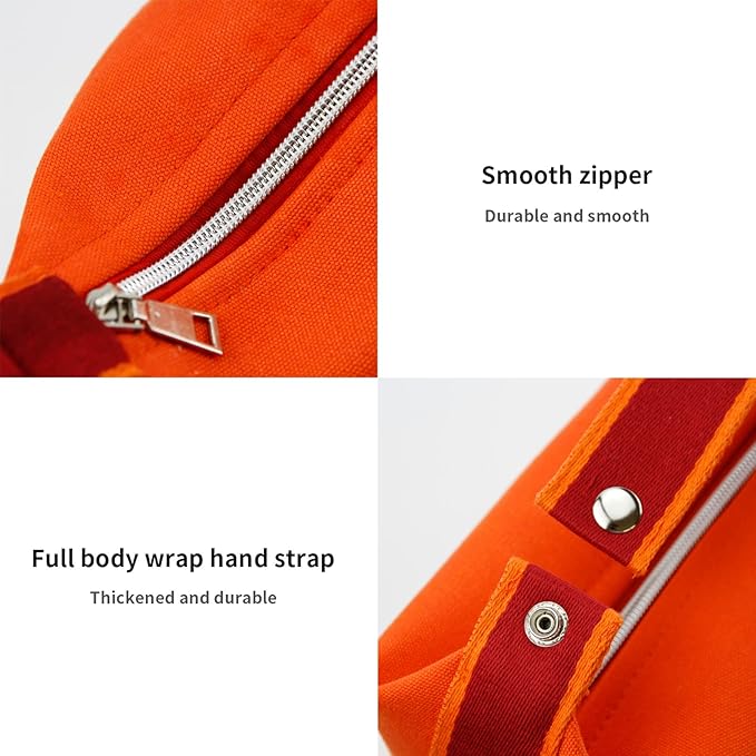 Kimora | Portable Canvas Cosmetic Bag with Multiple Compartments 5