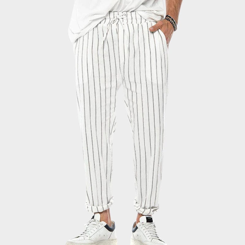 Jeroen | Casual striped pants with tensile cord for men-2
