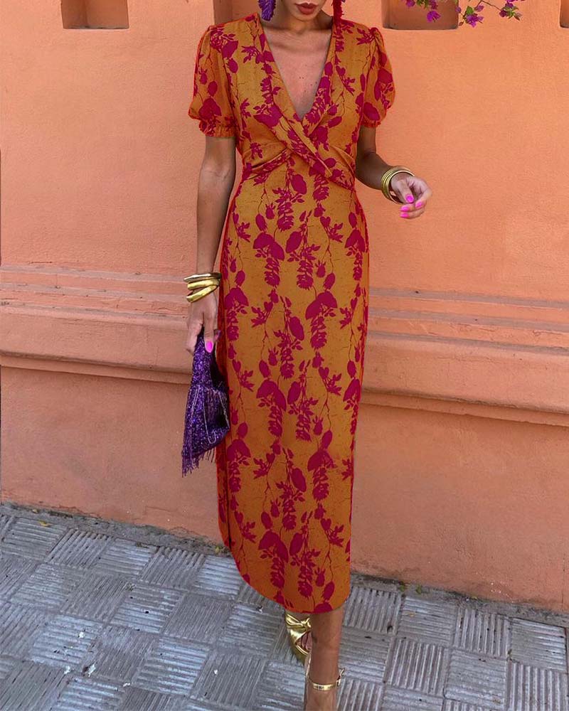 Hazel | Flattering Elegant Puff-Sleeve Dress-6