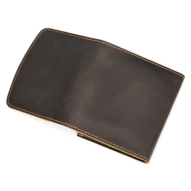 Lucas | Vintage Bifold Travel Bag Made of Cowhide Leather with Press Button 6