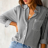 OLIVIA | Comfortable Classic Button Down Blouse-1
