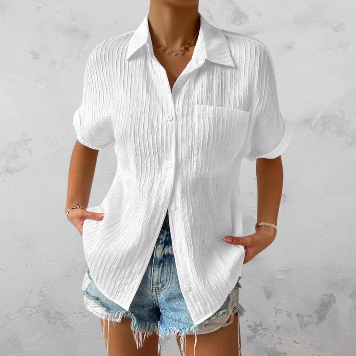 QUINN | Casual Lightweight Button-Up Shirt-2