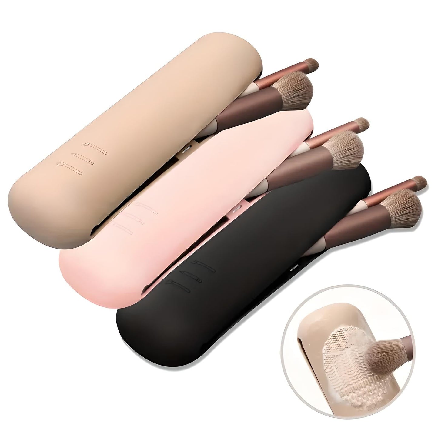 Isla | 3-piece Makeup Brush Case Set 2