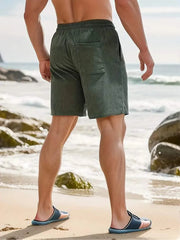 Men’s Casual Shorts - Breathable Lightweight Fabric - Elastic Waistband with Drawstring-2