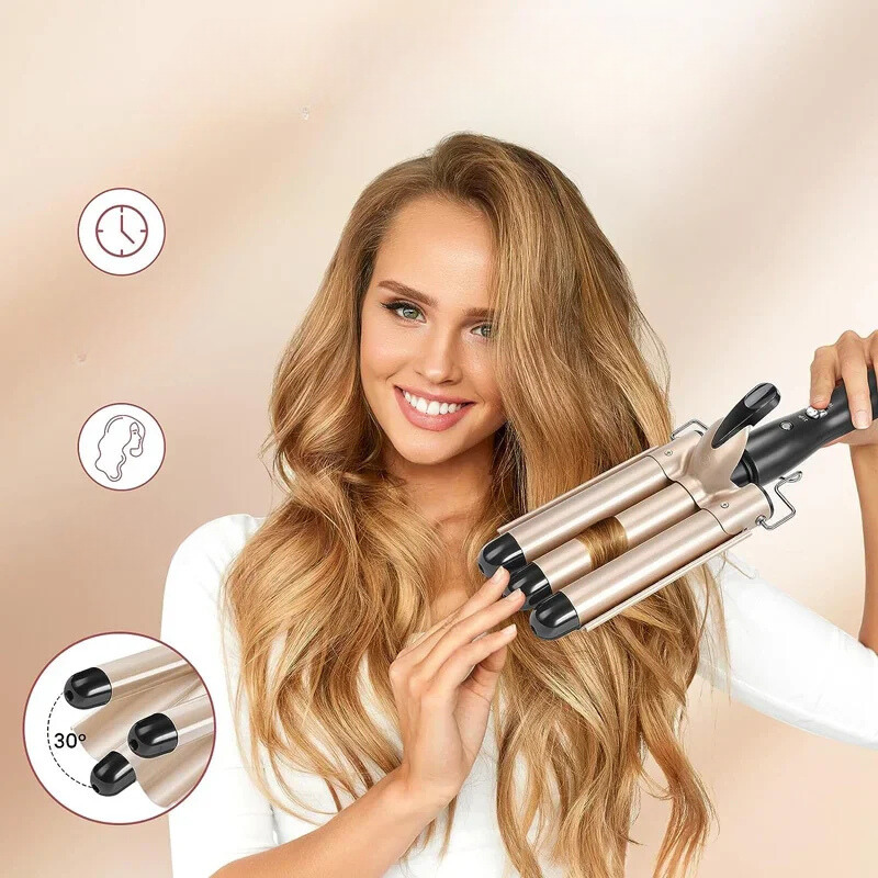CurlFlex - Triple Barrel Ceramic Hair Curler-5