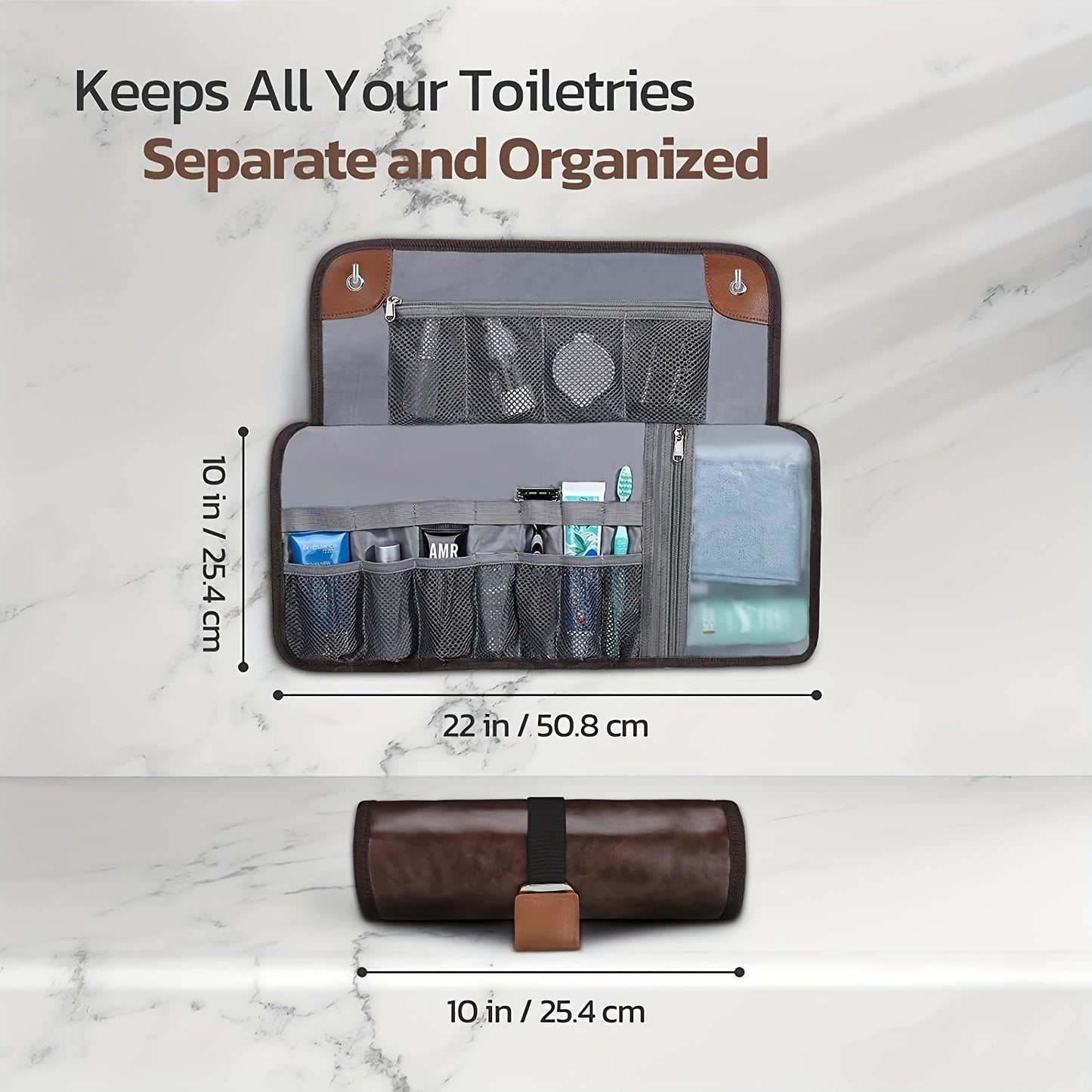 Isabella | Easy-Access Travel Toiletry Bag with Organizer 3