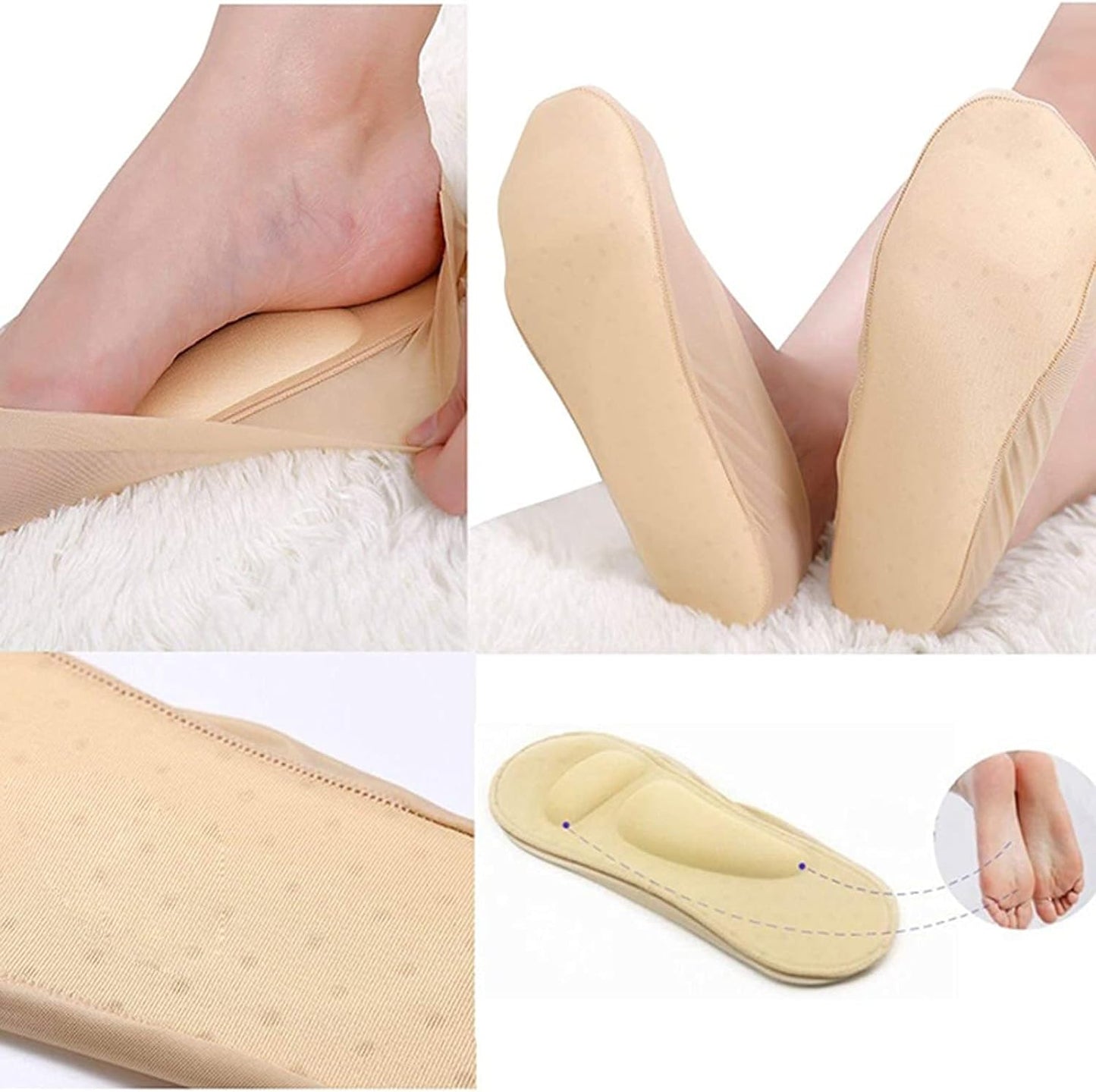 3D Arch Support Socks for Women - Breathable, Non-Slip Grip, Stylish Design-5
