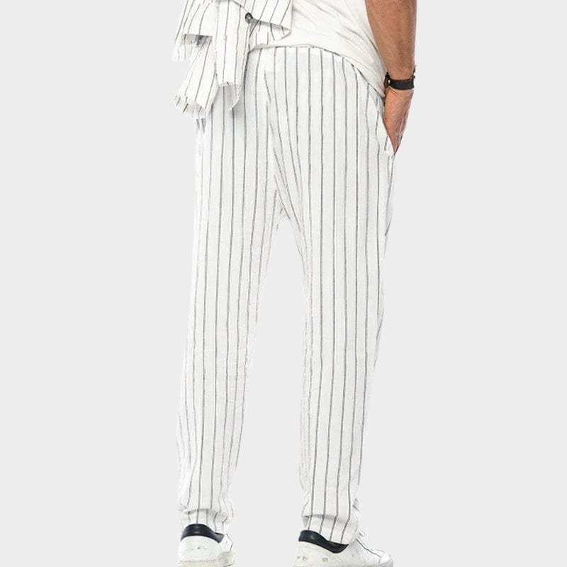 Jeroen | Casual striped pants with tensile cord for men-3