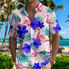 BRIAN | Breathable Short Sleeve Hawaiian Shirt-1