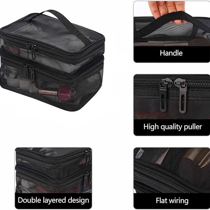 Lakelyn | Double Layer Large Mesh Travel Cosmetic Bag 6
