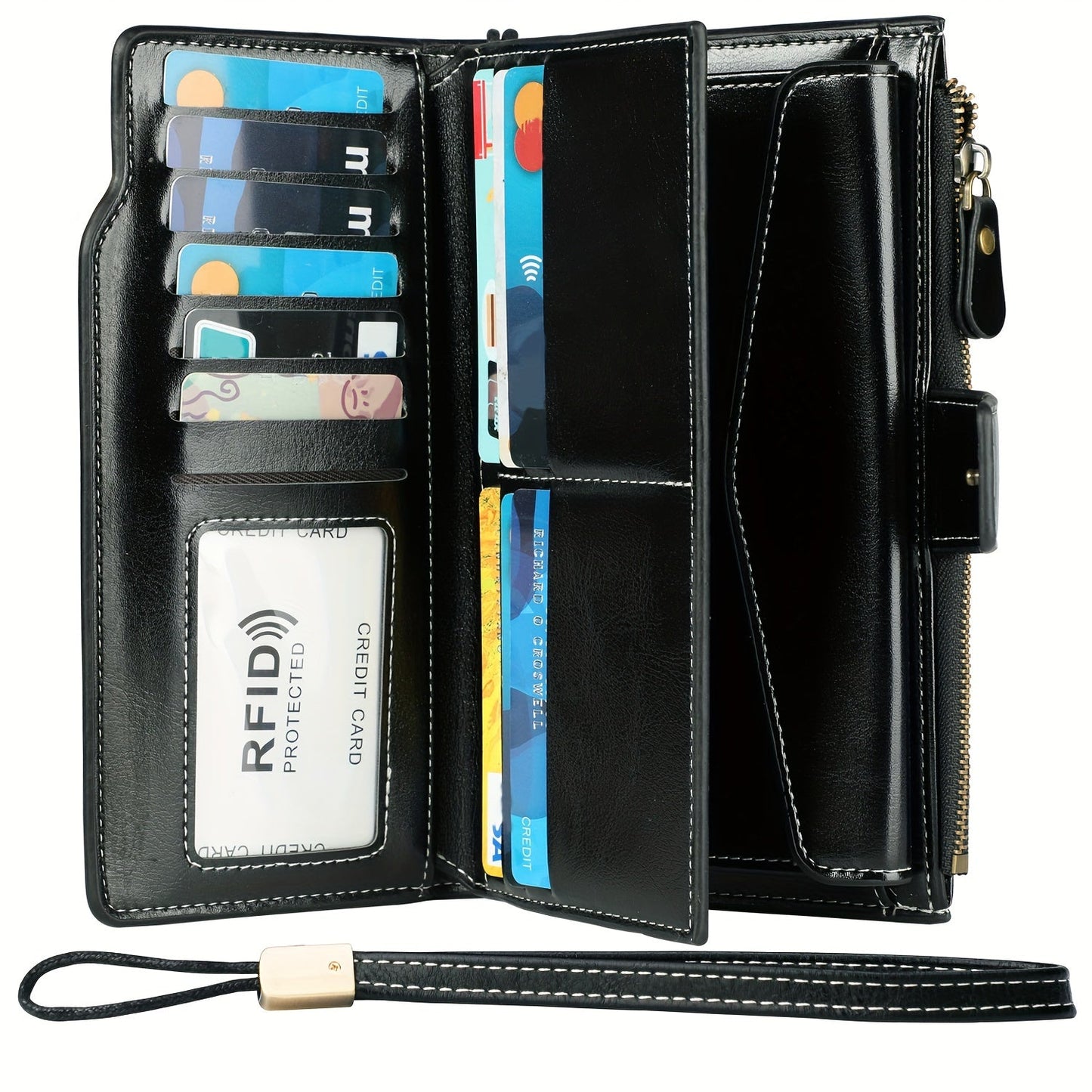 RFID-Secure Travel Wallet | Multi-Pocket Vintage Clutch 6