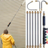 4000 PSI Telescoping High Pressure Washer Wand Set for Gutter & Roof Drainage & Walls Cleaning 0