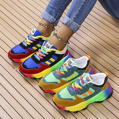 Melody | Vibrant Rainbow Design Shoes-2