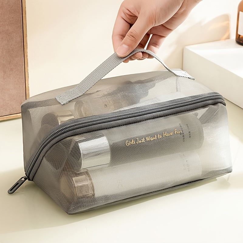 Mila | Spacious Travel Toiletry Bag Made of Mesh Material 5
