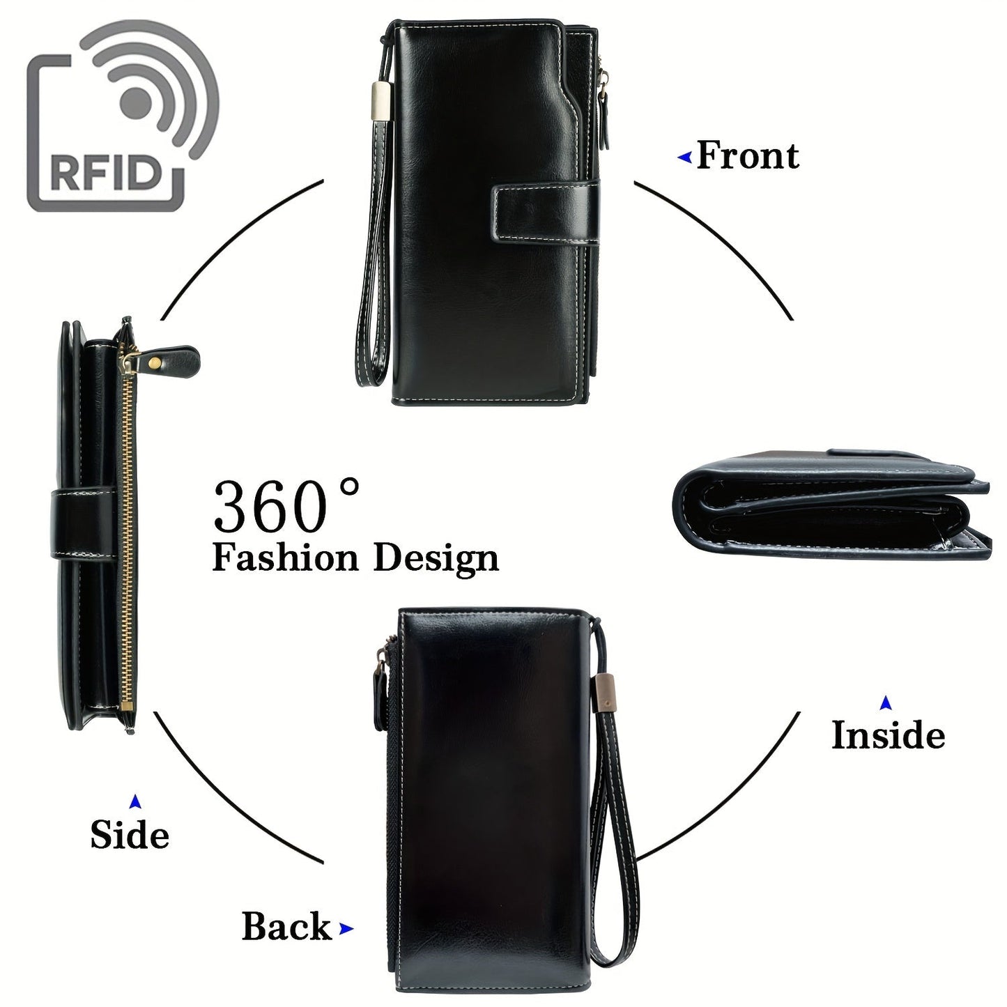 Dulce | RFID-Safe Travel Bag | Multi-Compartment Vintage Clutch 3