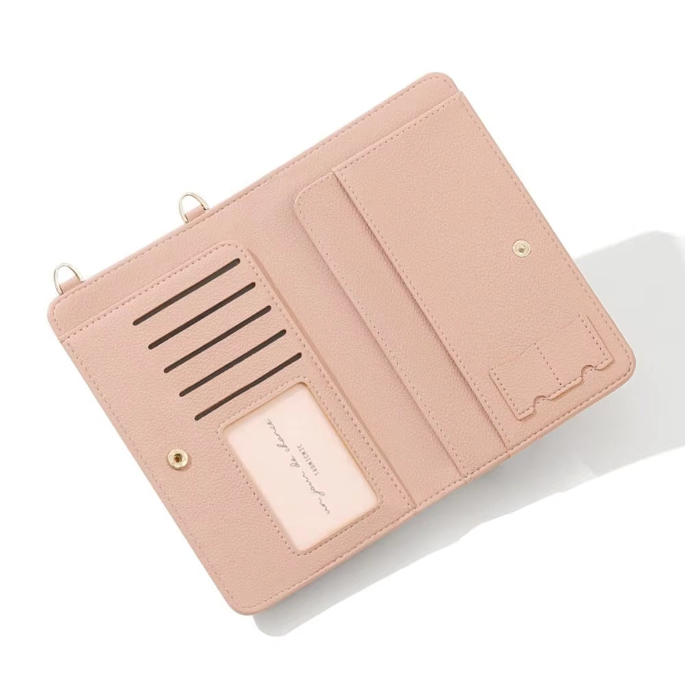 Perle | Lightweight PU Passport Holder with Removable Shoulder Strap 4