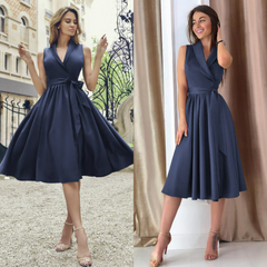 VICTOIRE - Elegantes Wickelkleid mit Flair in Midi-Länge