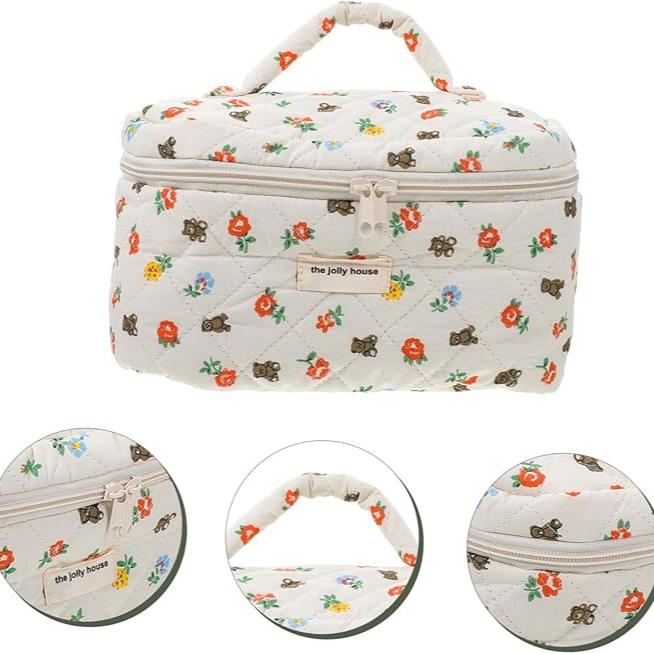 Aleyna | Floral Design and Practical Beauty Storage Bag 2