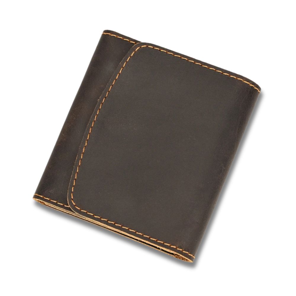 Lucas | Vintage Bifold Travel Bag Made of Cowhide Leather with Press Button 2