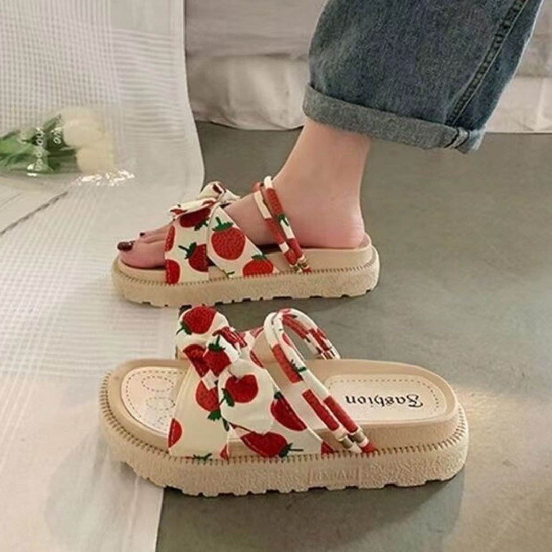 CLAIRE | Fairy Style Bow Platform Sandals-5