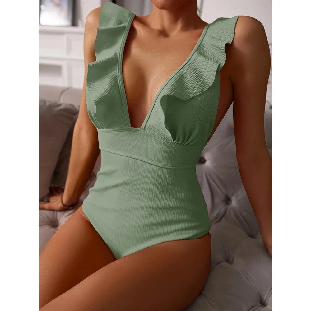Elena | Ruffled One-Piece Swimwear-4