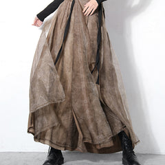Vintage-Inspired Layered Maxi Skirt