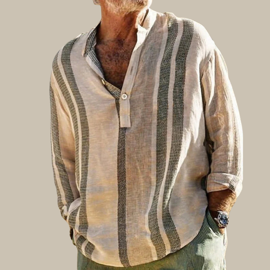 BILLY | Versatile Striped Long-sleeve Shirt-1