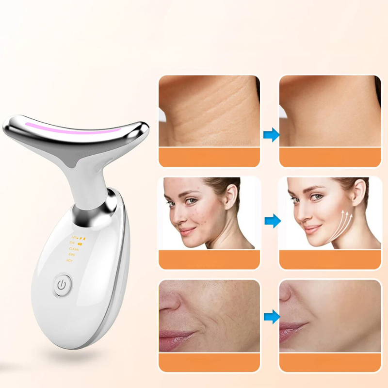 AgeDefy - EMS Neck & Face Lifting Massager with Skin Tightening LED Therapy-4