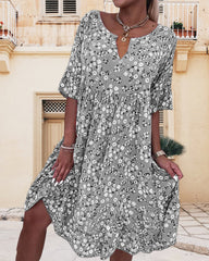 DAISY | Midi dress with floral pattern-1
