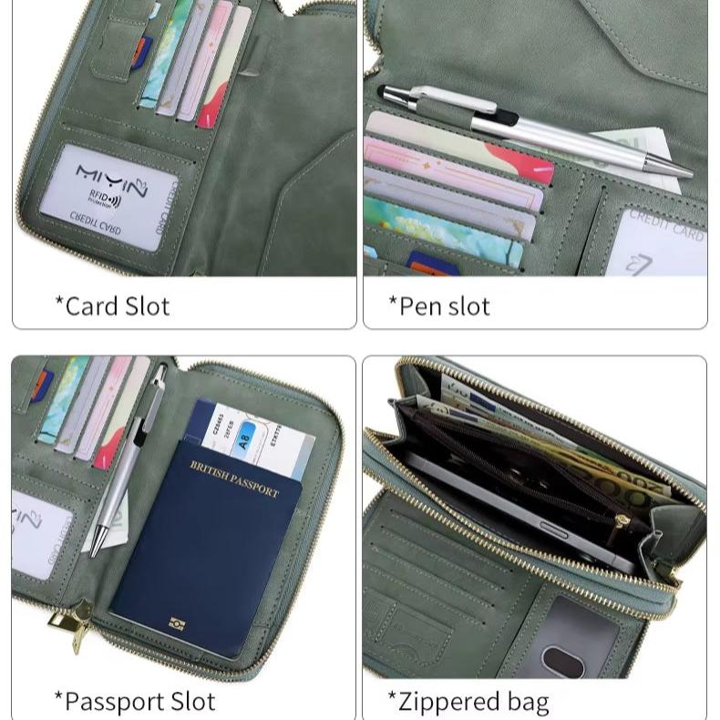 Valery | RFID-blocking passport holder with carrying strap 6