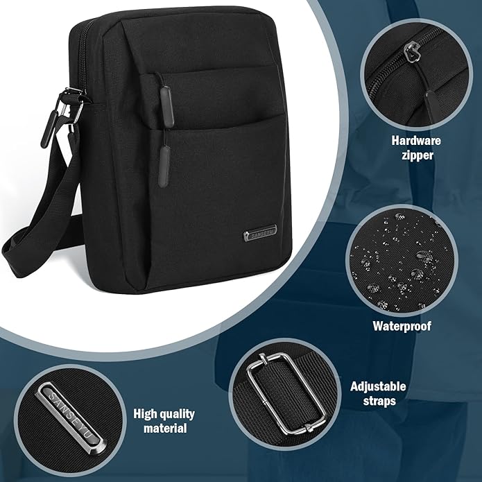 Carter Men's Sleek Waterproof Anti-Theft Crossbody Messenger Bag 4